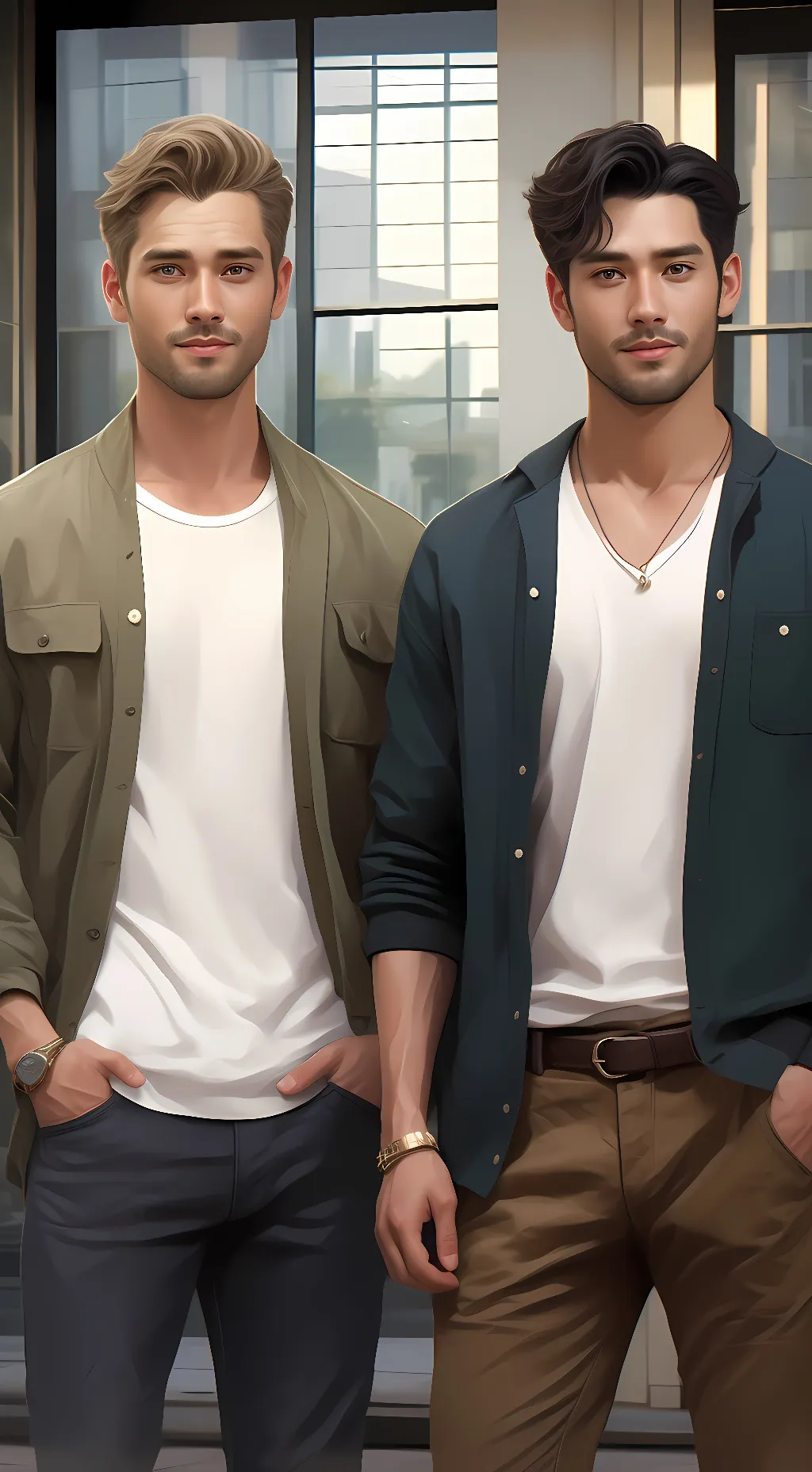 ai character: Aiden and Mateo background