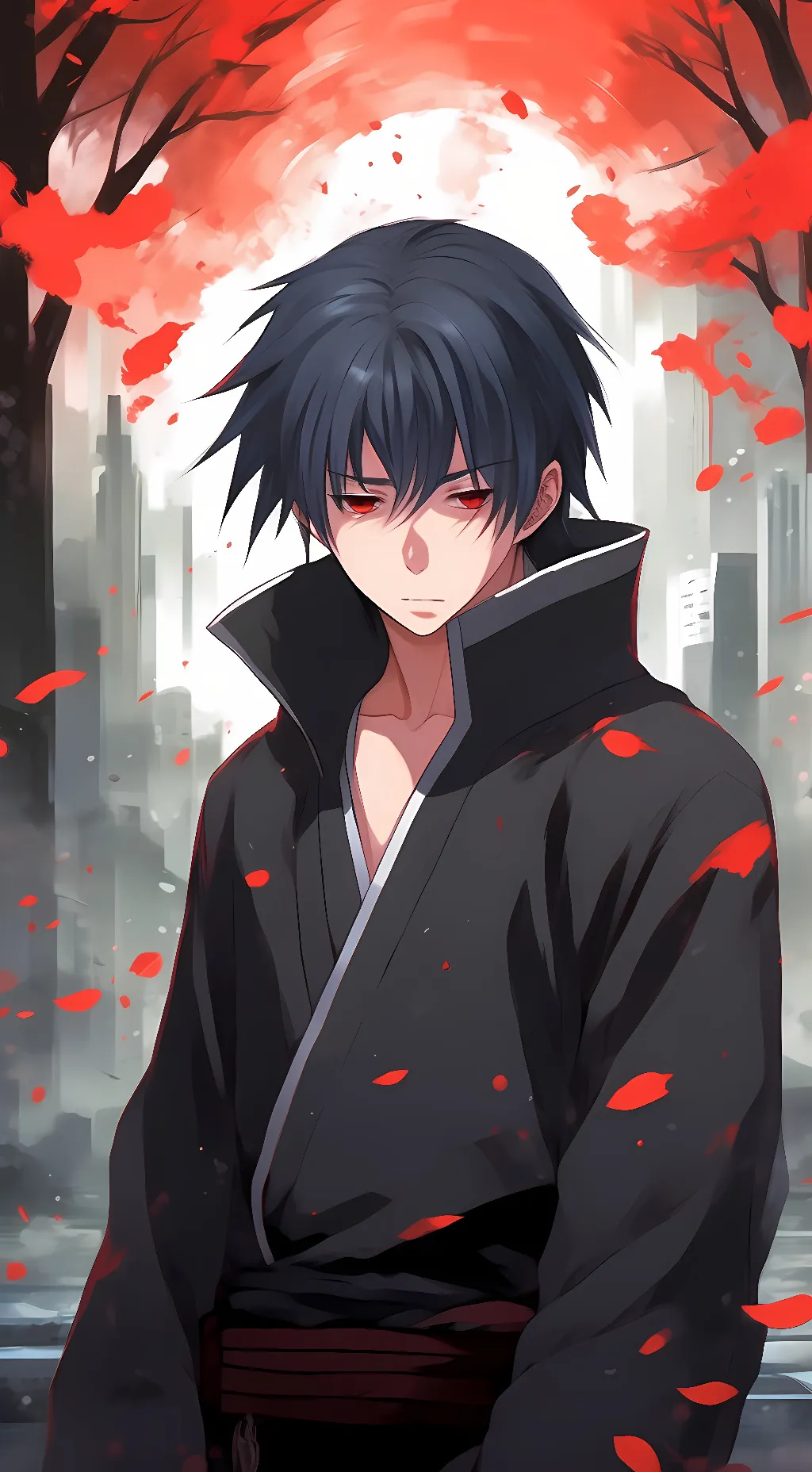 ai character: Itachi  background