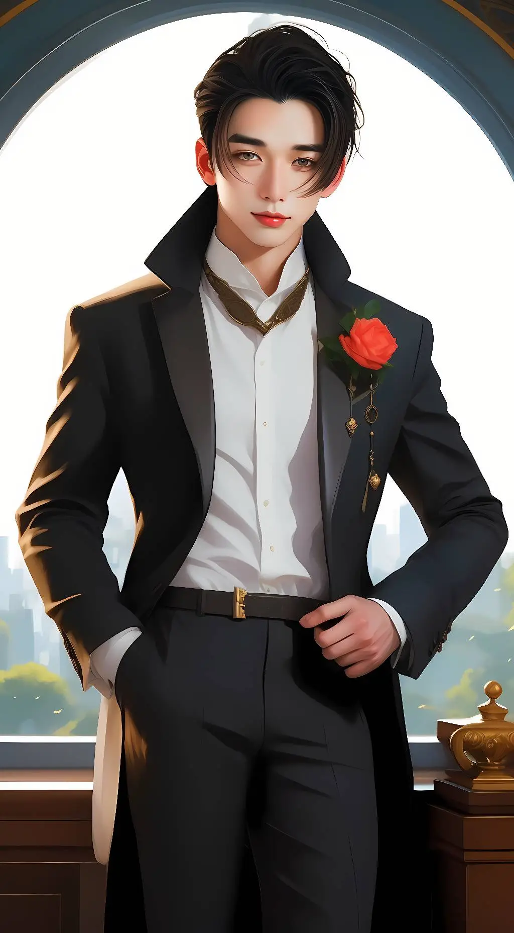 ai character: Alexander Wong background