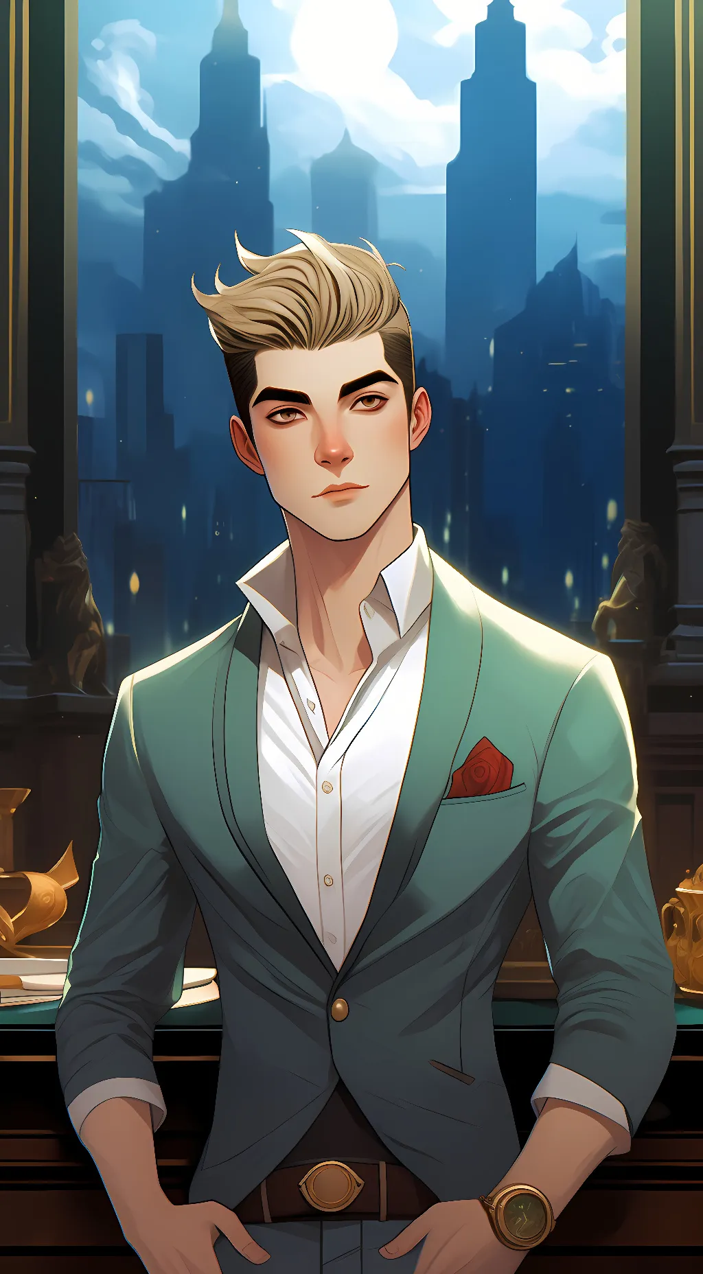 ai character: hi my name is dash background