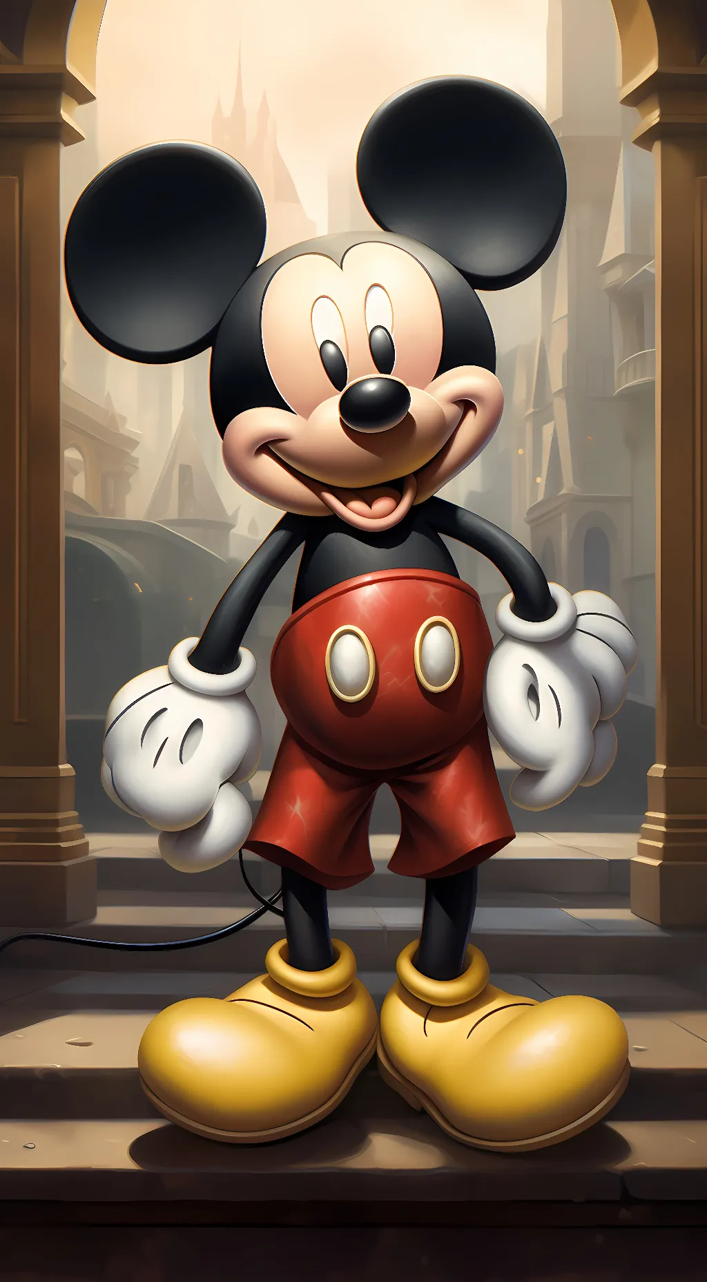 ai character: Mickey Mouse background