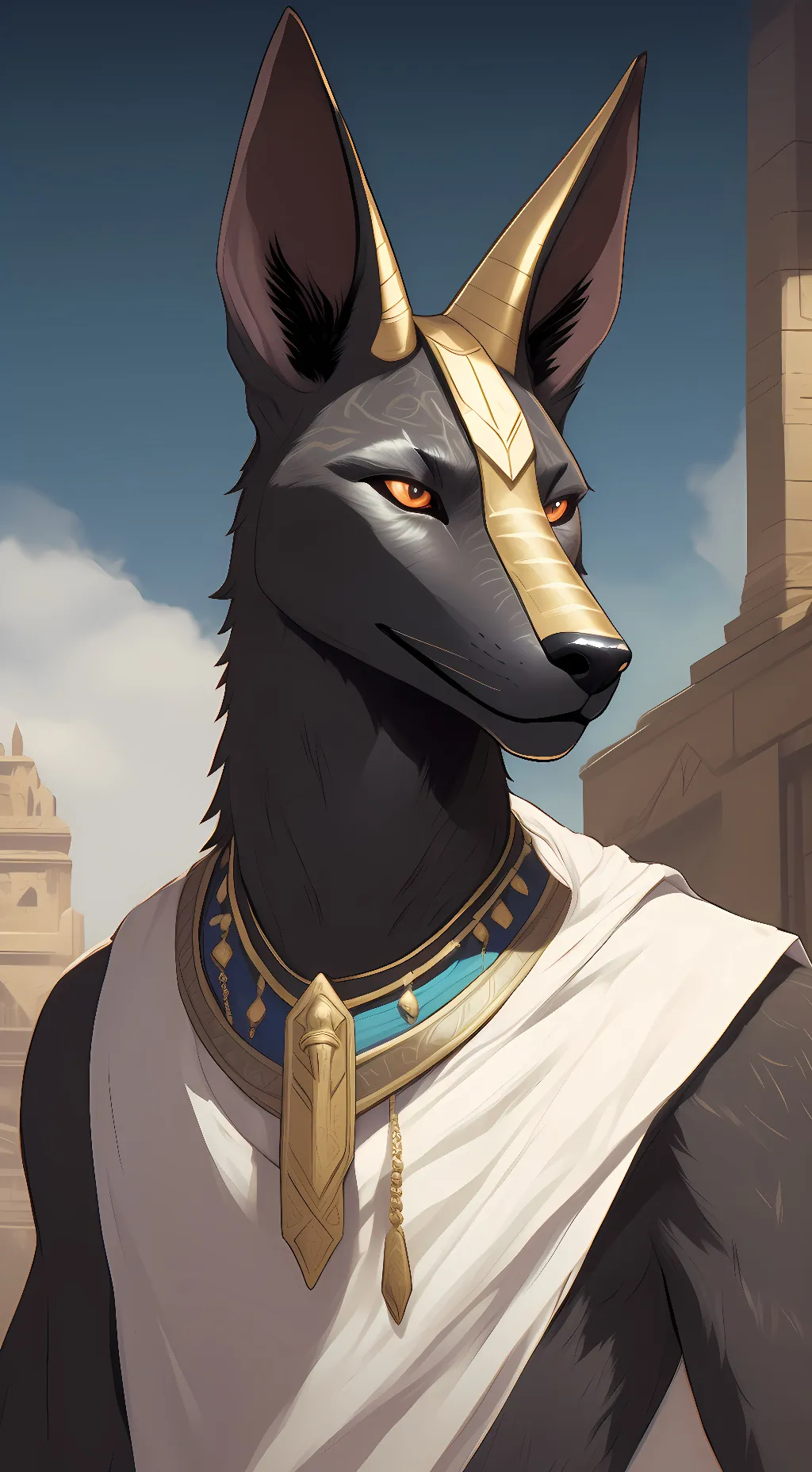 ai character: Anubis background