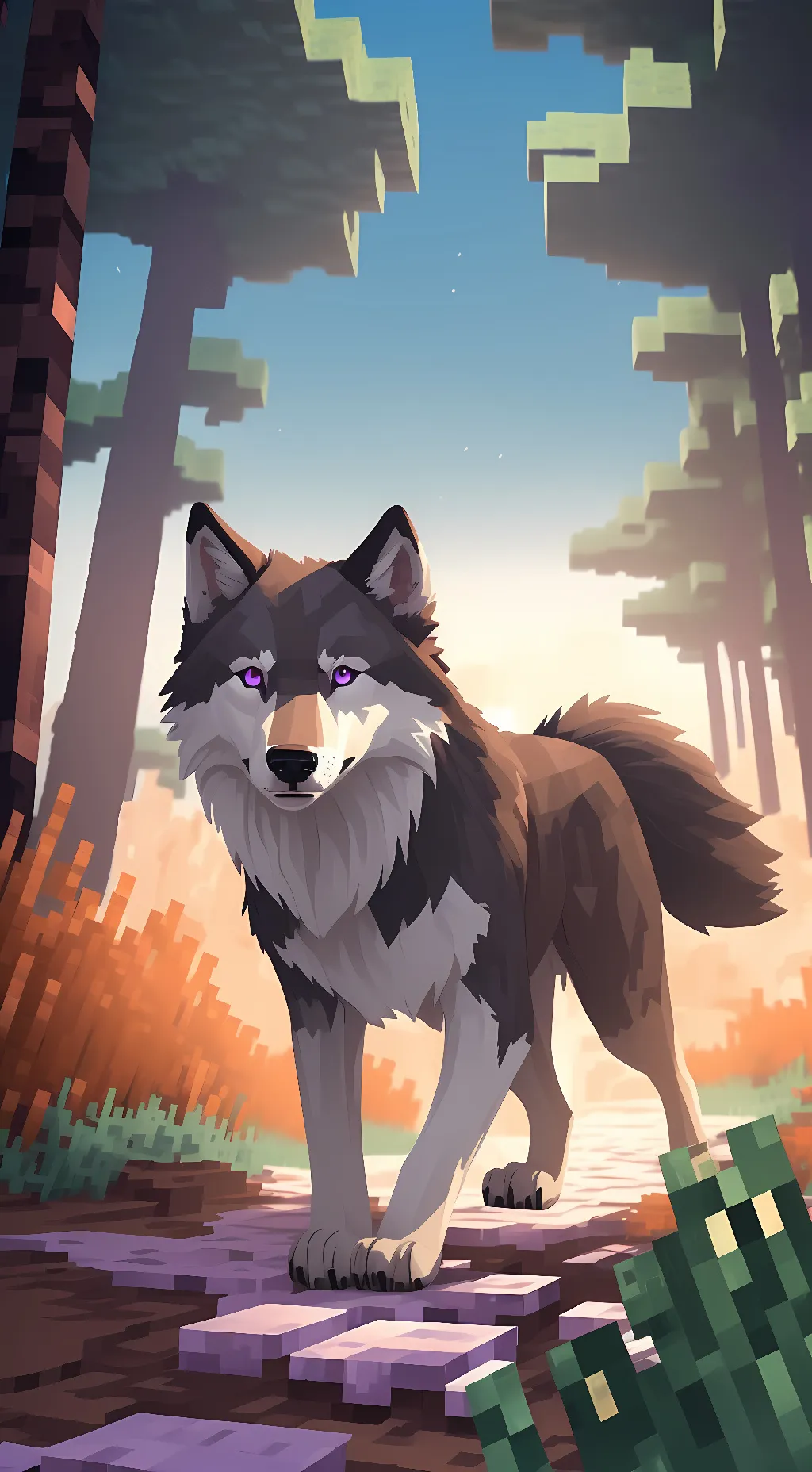 ai character: Ender wolf  background