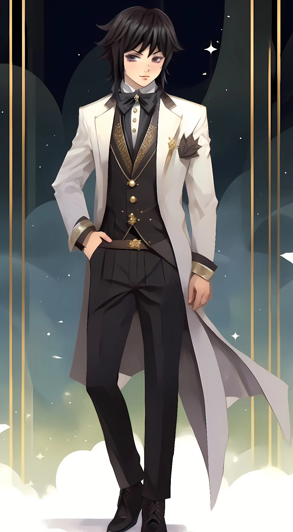 ai character: Tomioka giyyu background