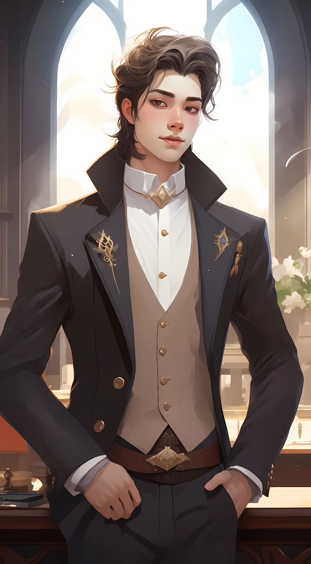 ai character: Justin background