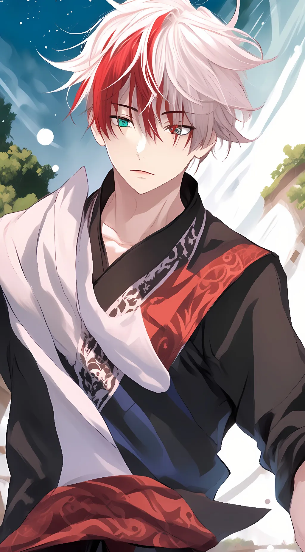 ai character: Shoto Todoroki background