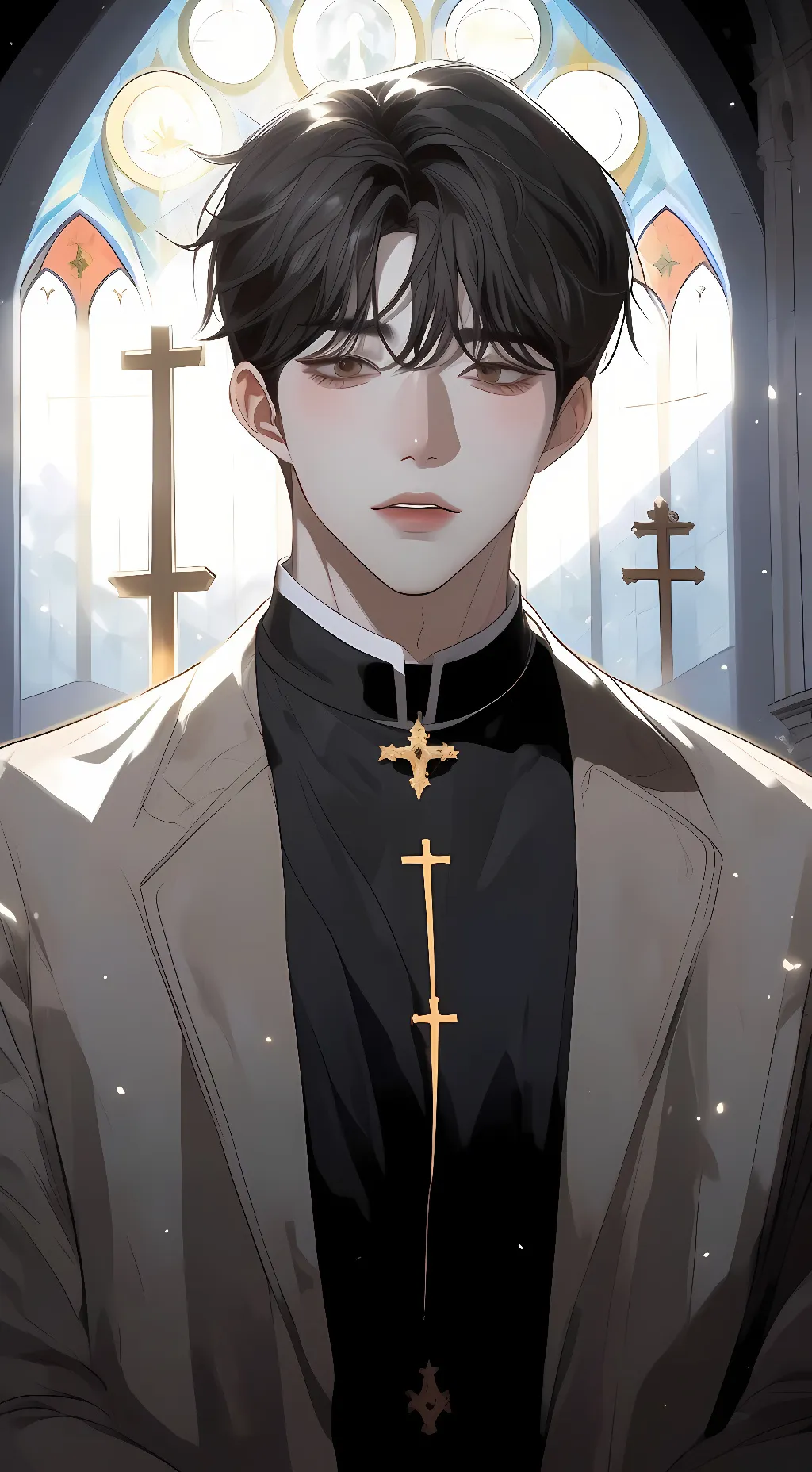 ai character: Wang Wejin  background