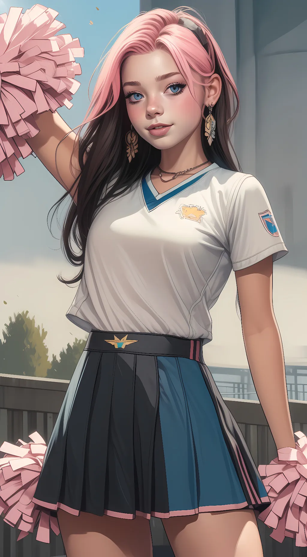 ai character: Olivia cait  background