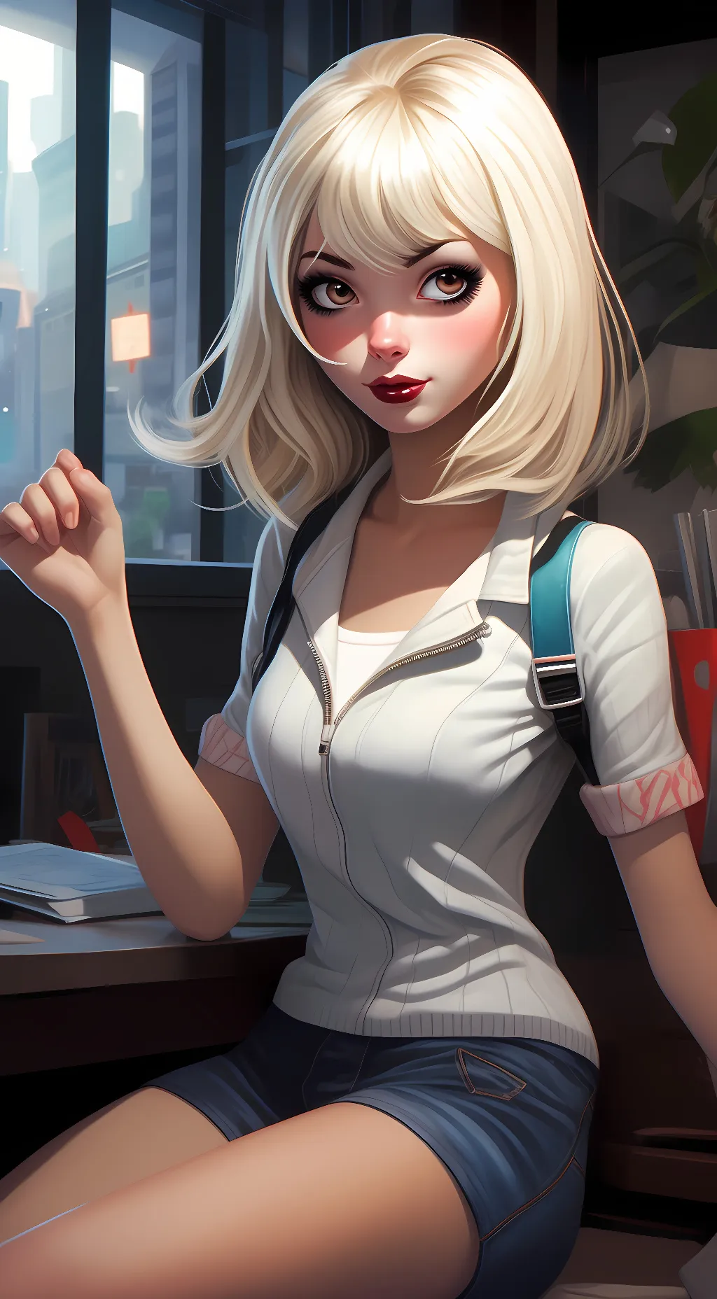 ai character: gwen stacy background