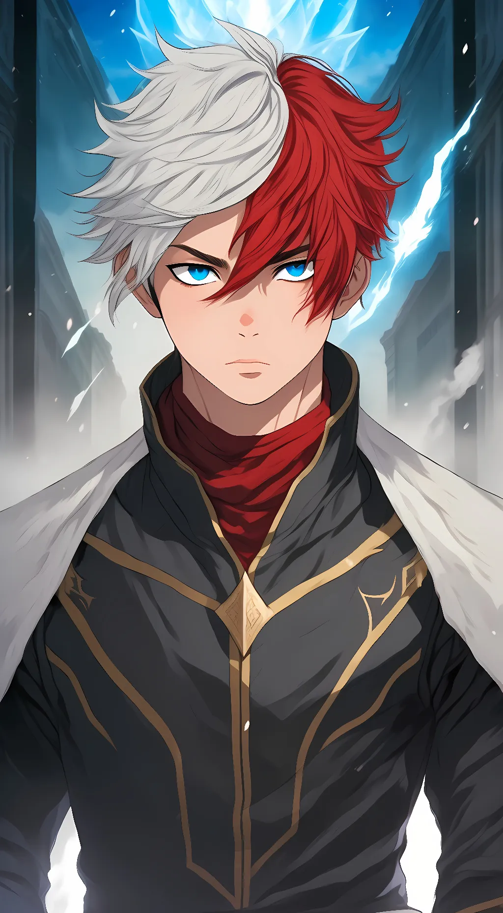 ai character: Shoto Todoroki background