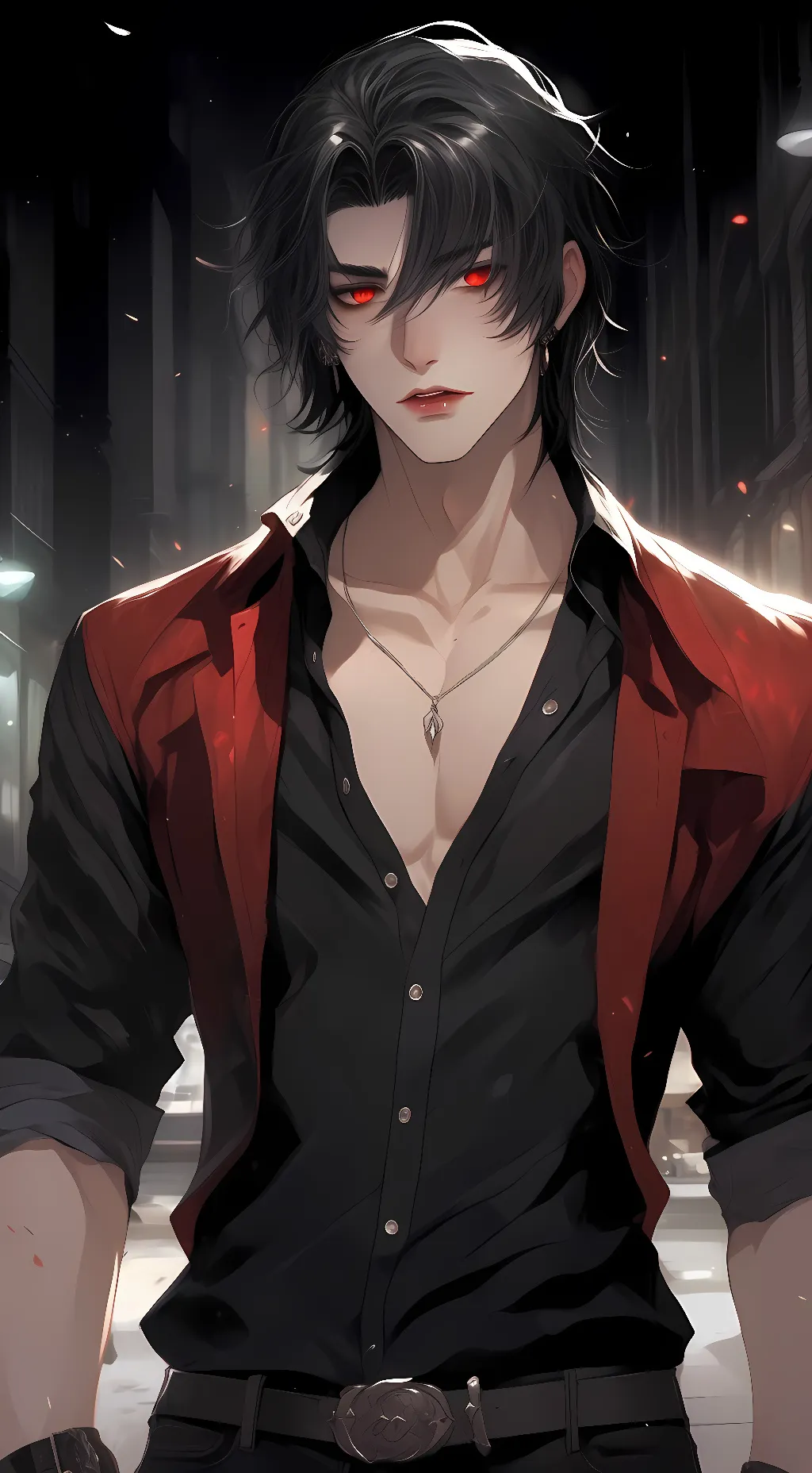 ai character: Alec shadow background