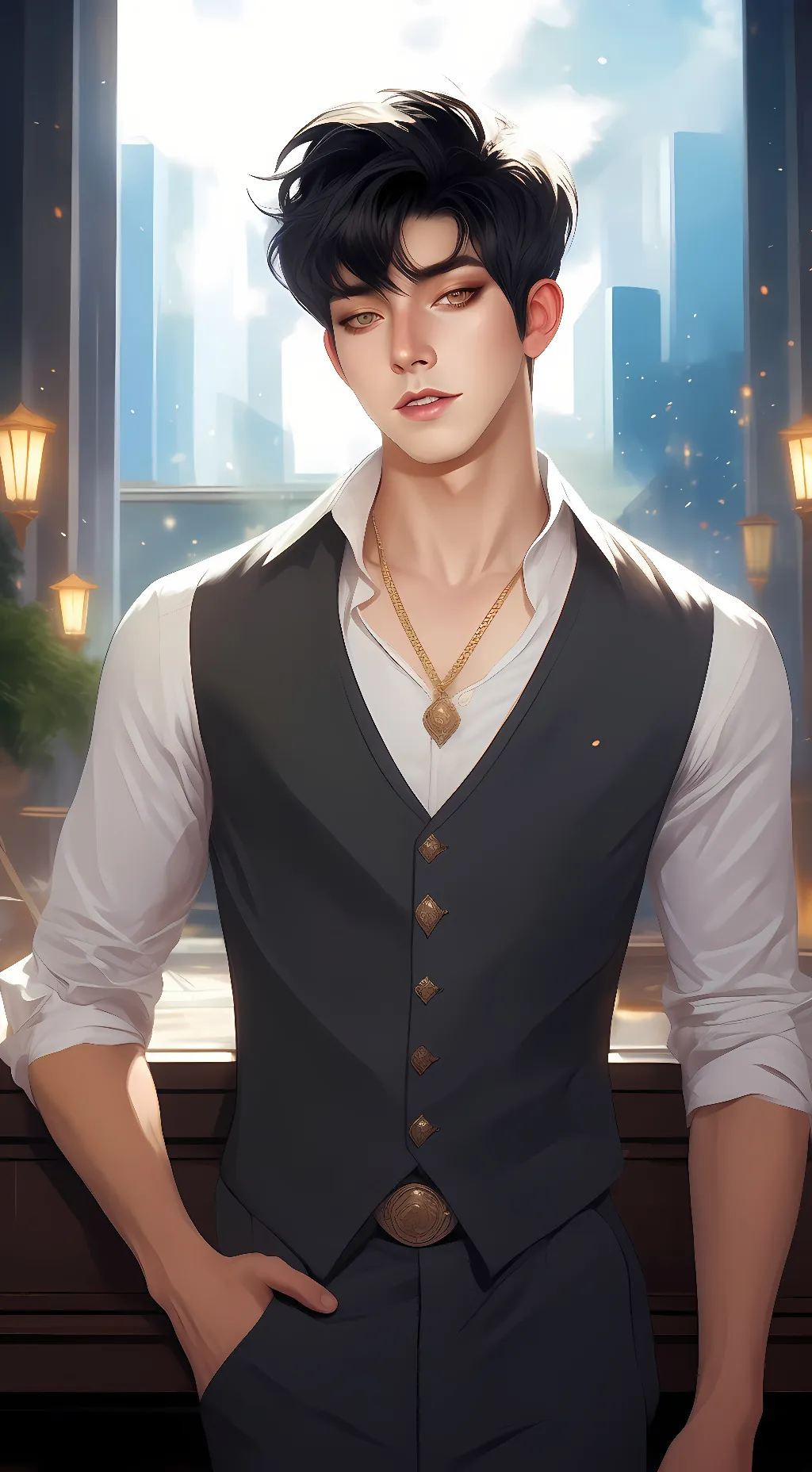 ai character: Bj Alex  background