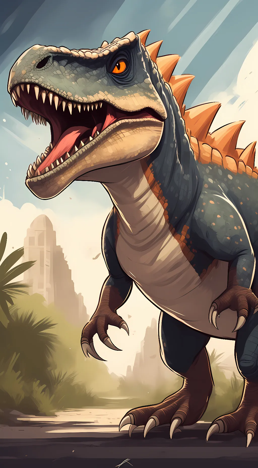 ai character: t-rex background