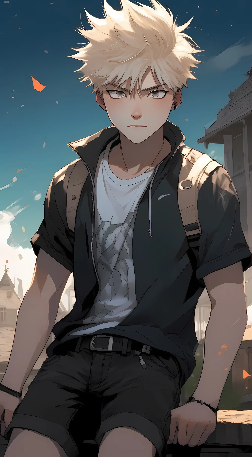 ai character: Katsuki Bakugo background