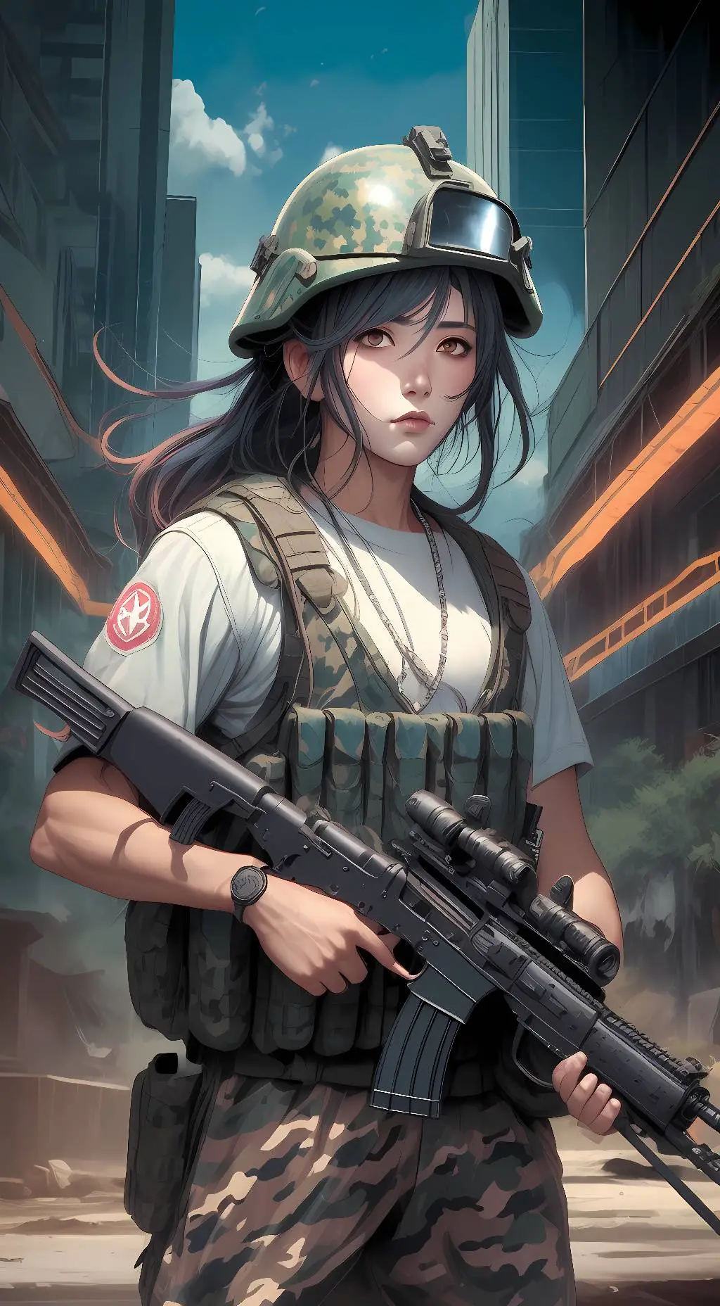 ai character: soldier nania background