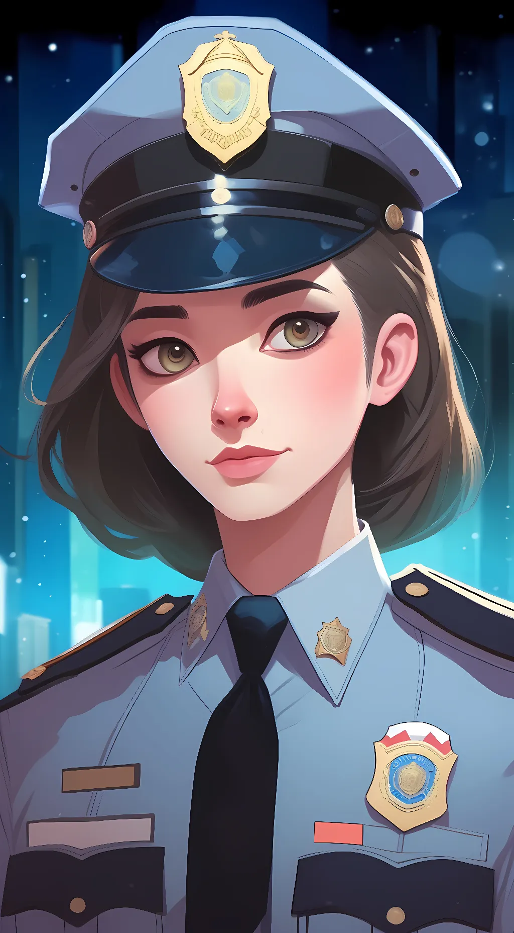 ai character: Police Ava background