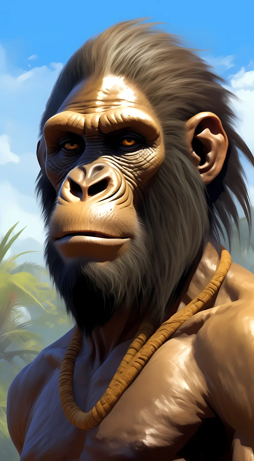 ai character: homo habilis cheif background