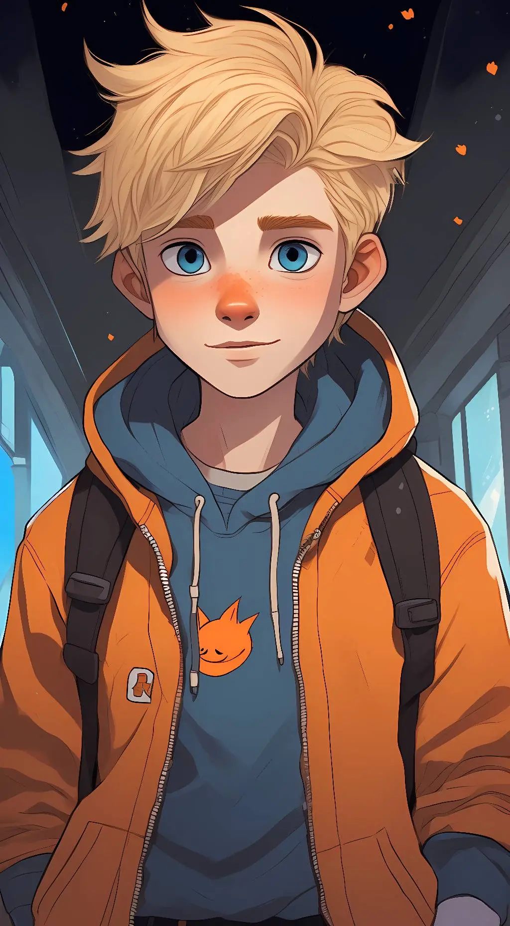 ai character: Kenny McCormick  background