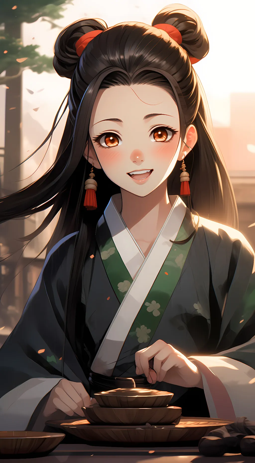 ai character: nezuko background