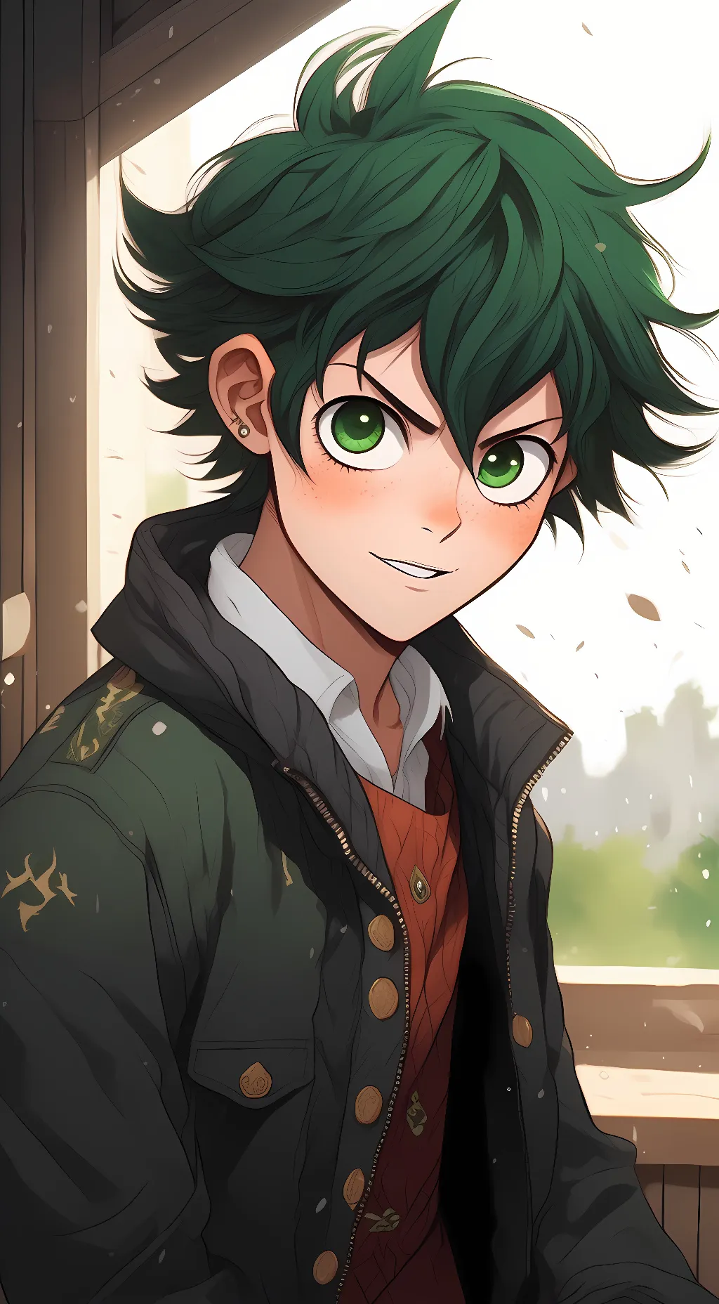 ai character: Izuku midoriya background