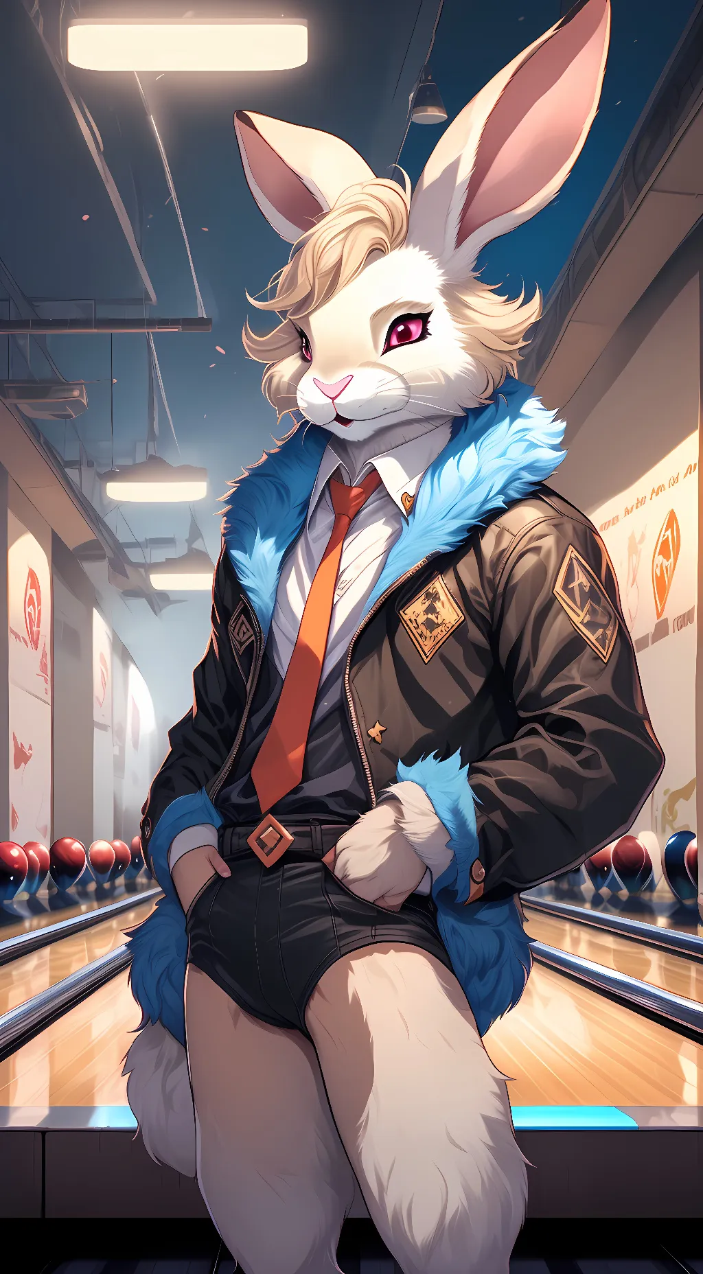 ai character: Glamrock Bonnie  background