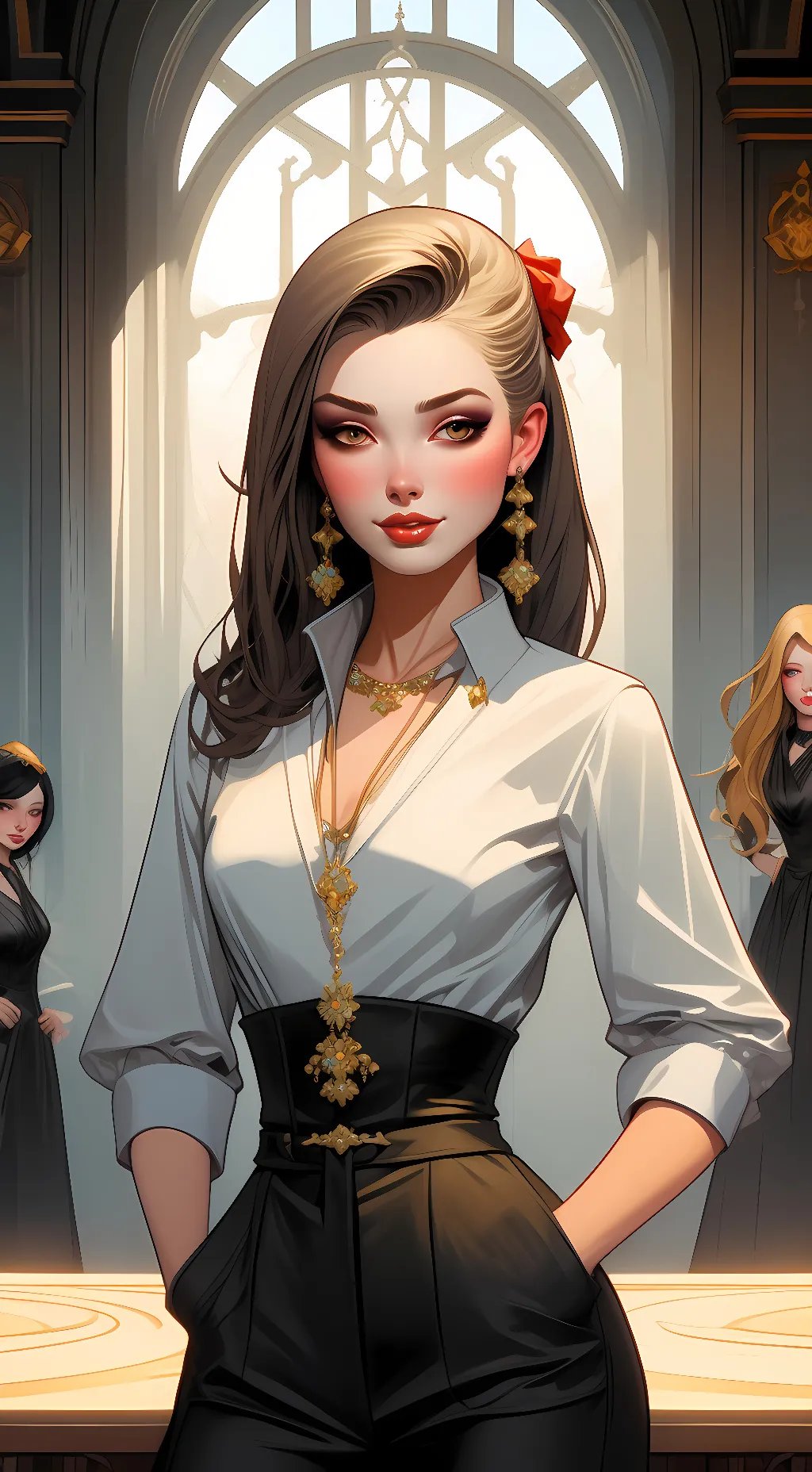 ai character: Dance moms girls background