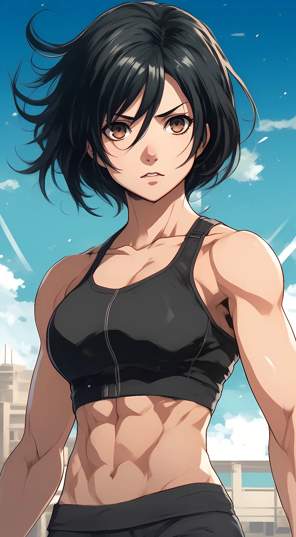 ai character: Mikasa Ackerman background