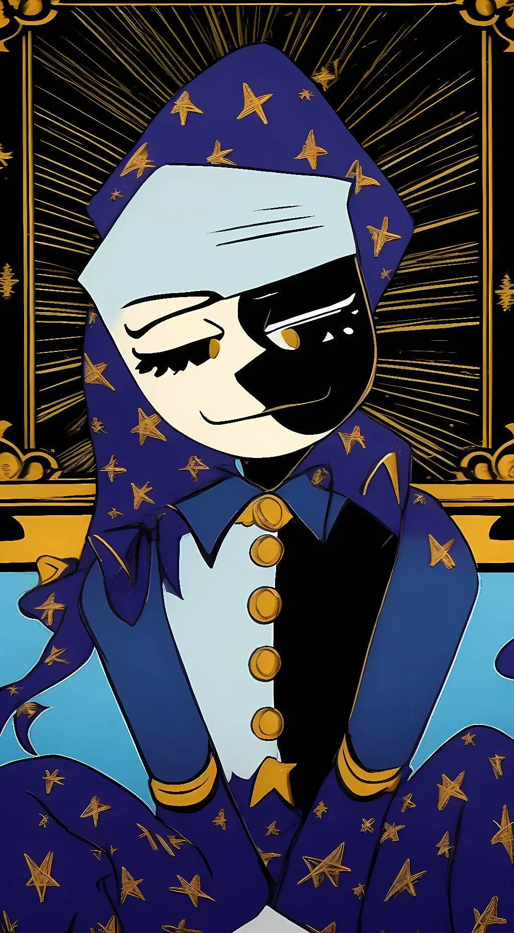 ai character: moon background