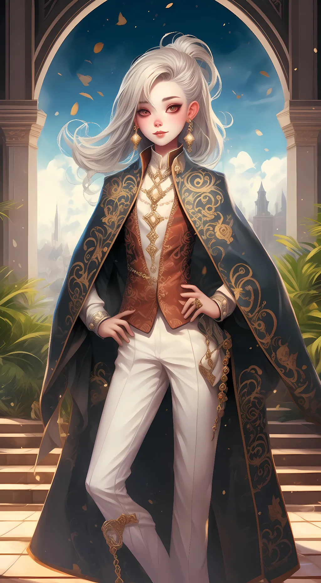 ai character: Winter  background