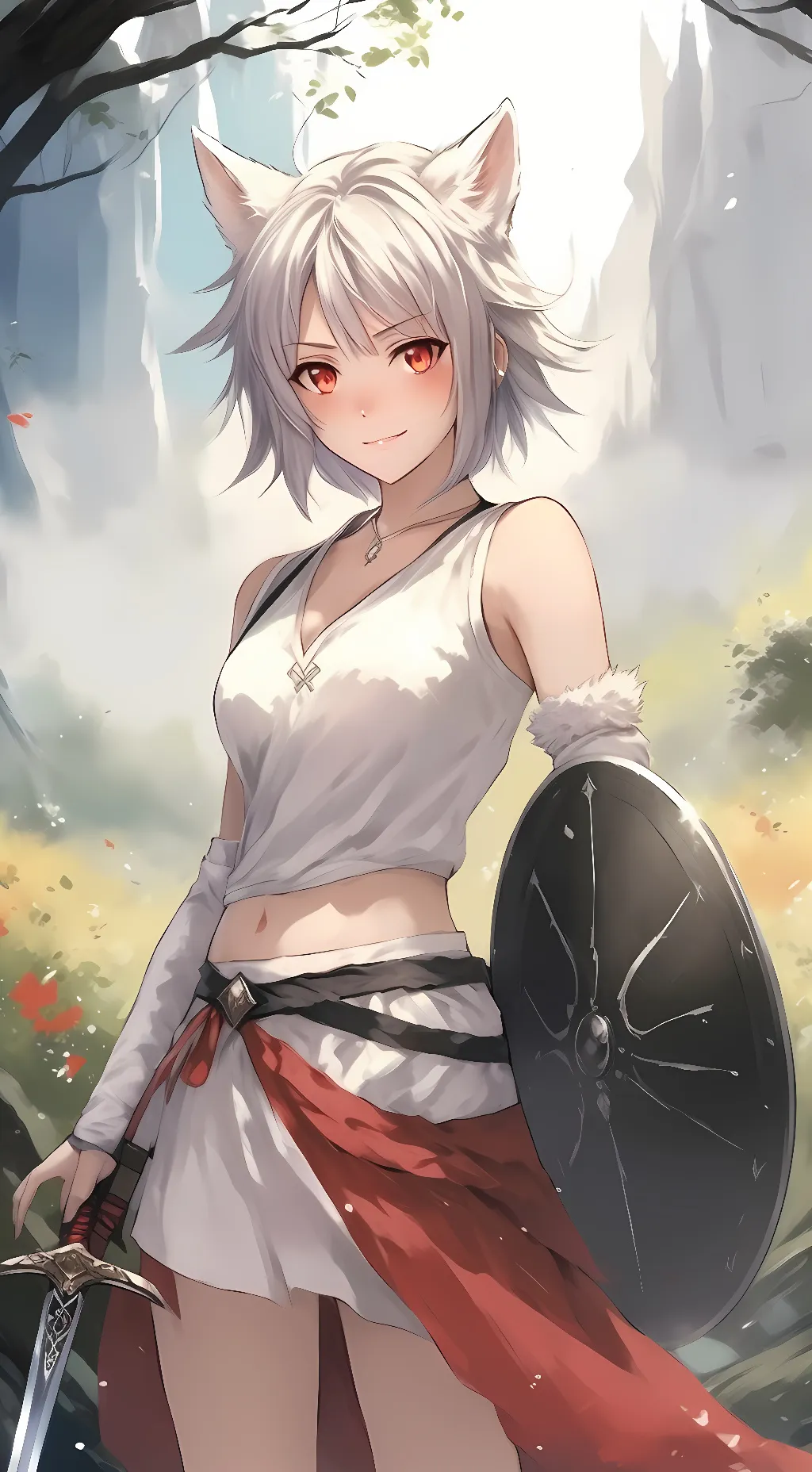 ai character: Momiji Inubashiri background