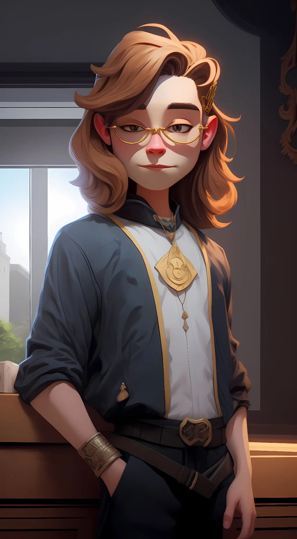 ai character: miss Maria background