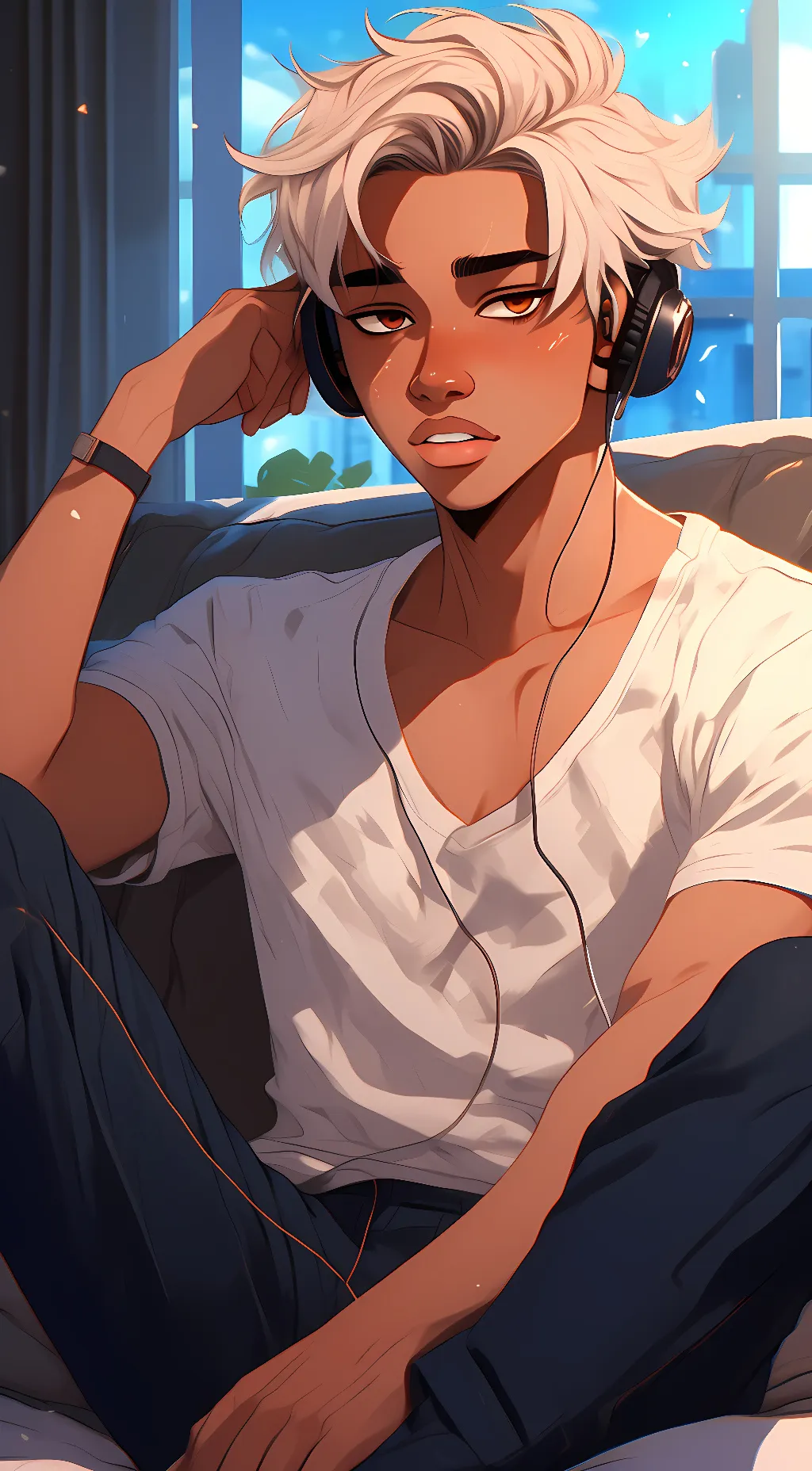 ai character: Ryan (づ￣ ³￣)づ background