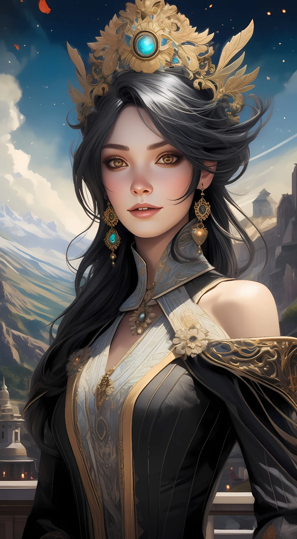 ai character: Queen Merlot  background