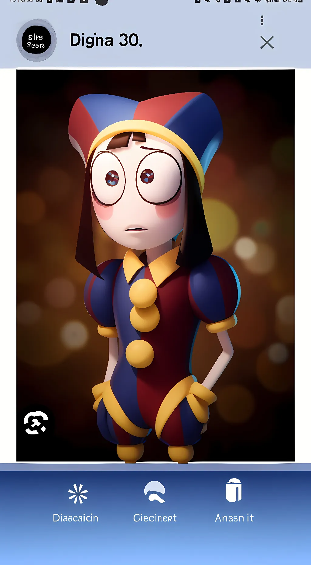 ai character: Pomni (3rd) background