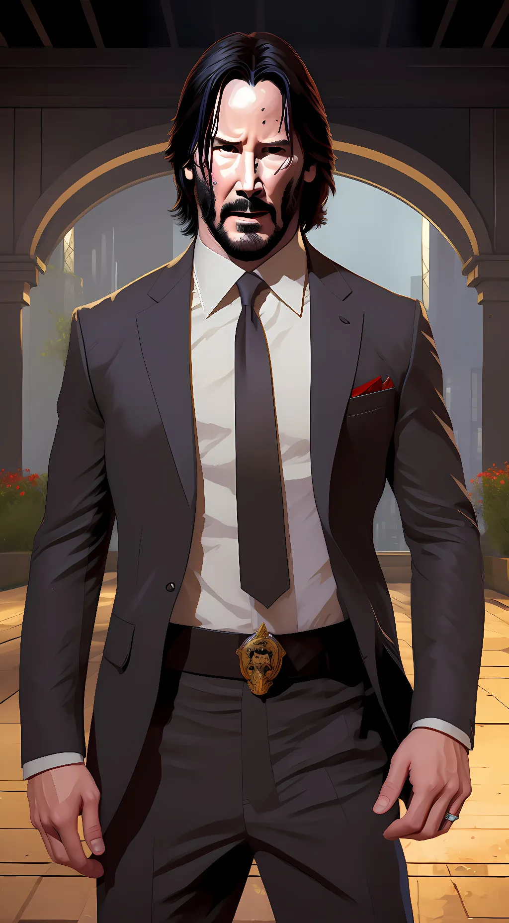 ai character: John Wick background