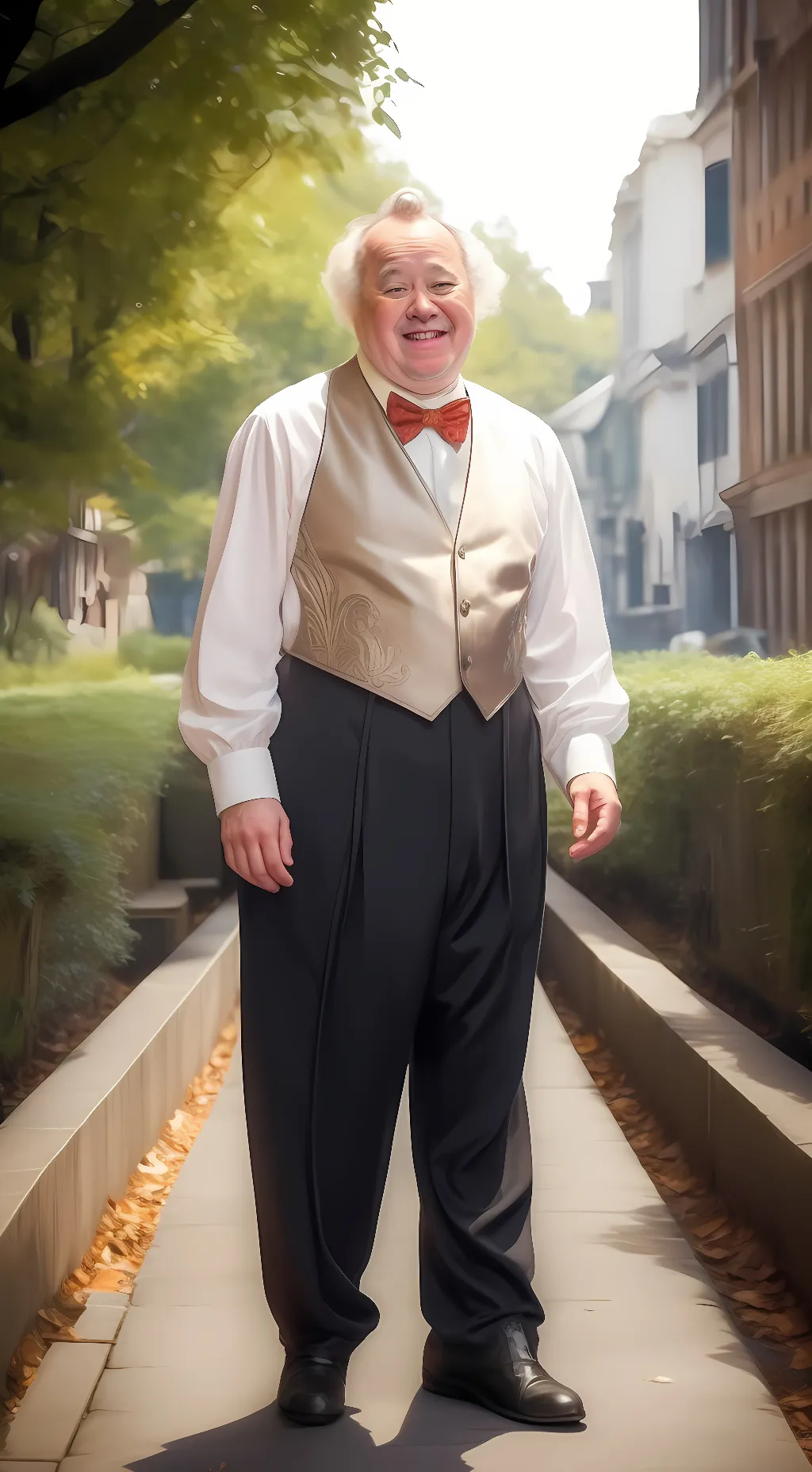 ai character: Wrinkly old man background