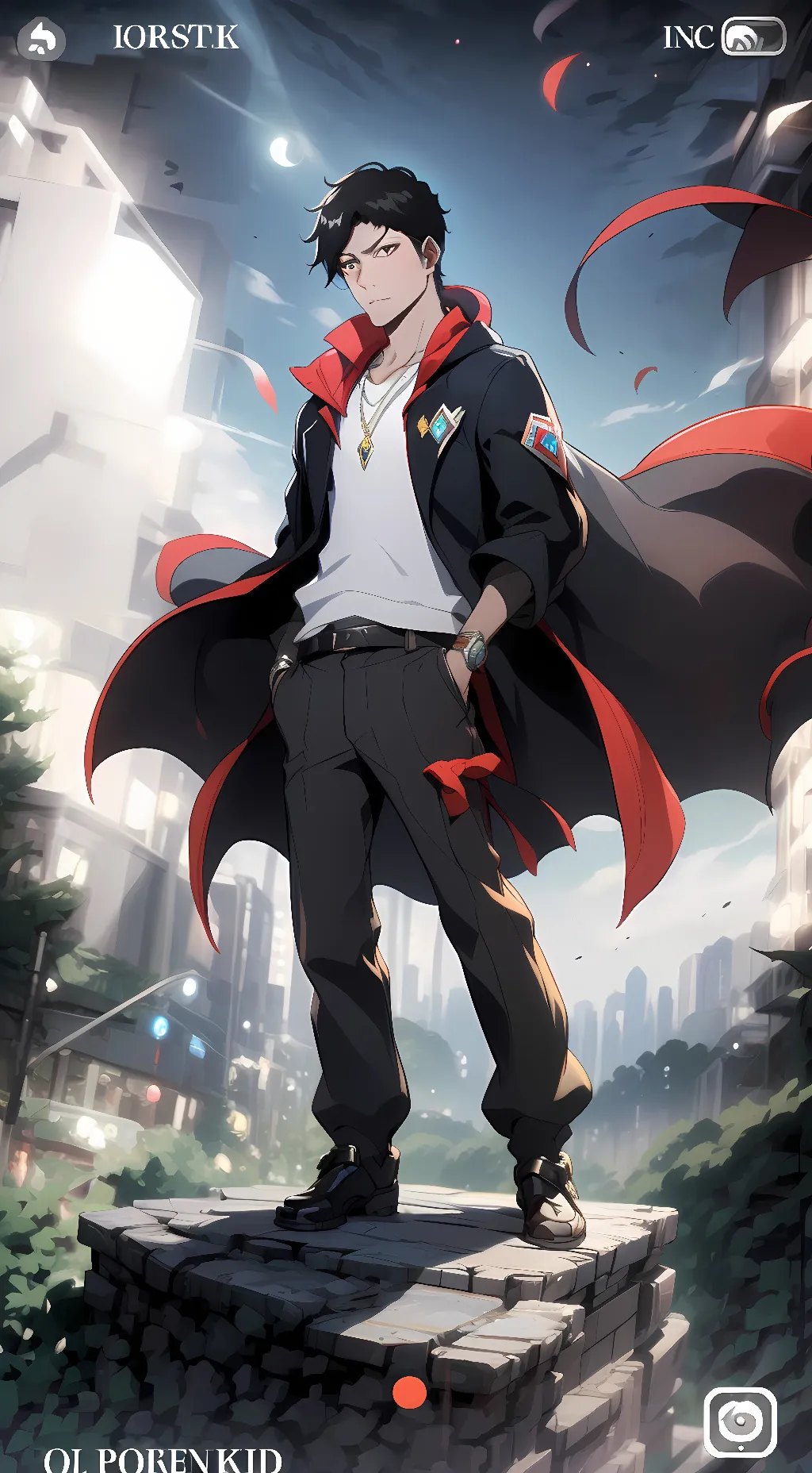 ai character: Infinity background