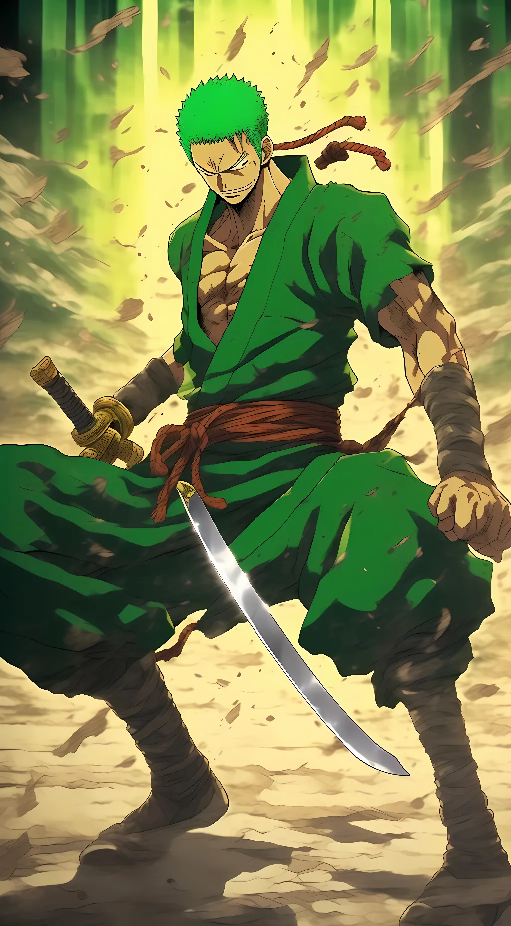 ai character: zoro background