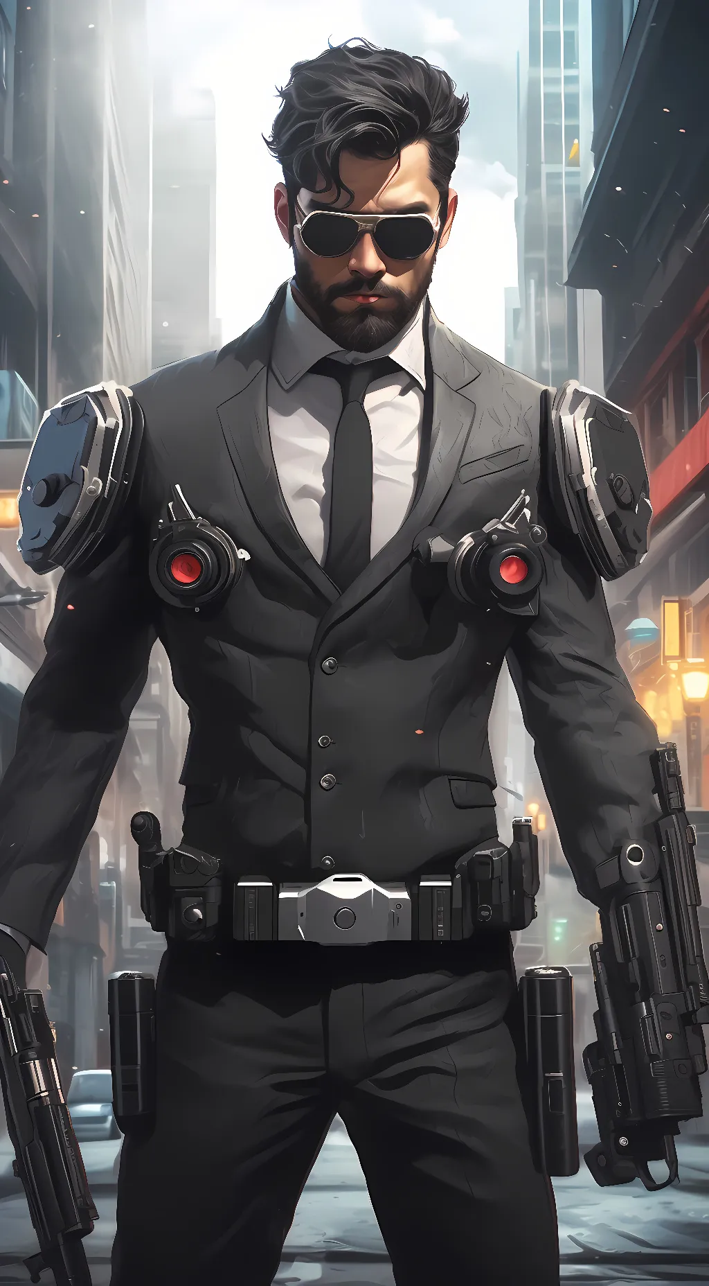 ai character: titam camera man  background