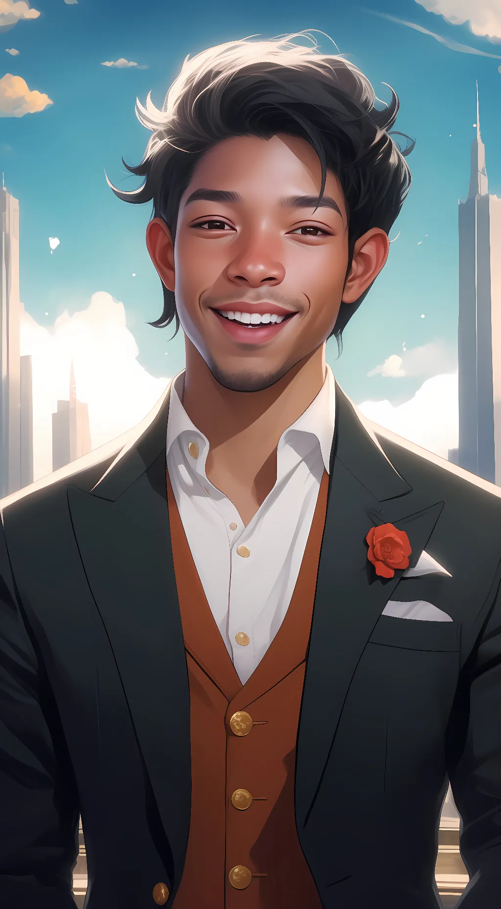 ai character: apollo nature  background