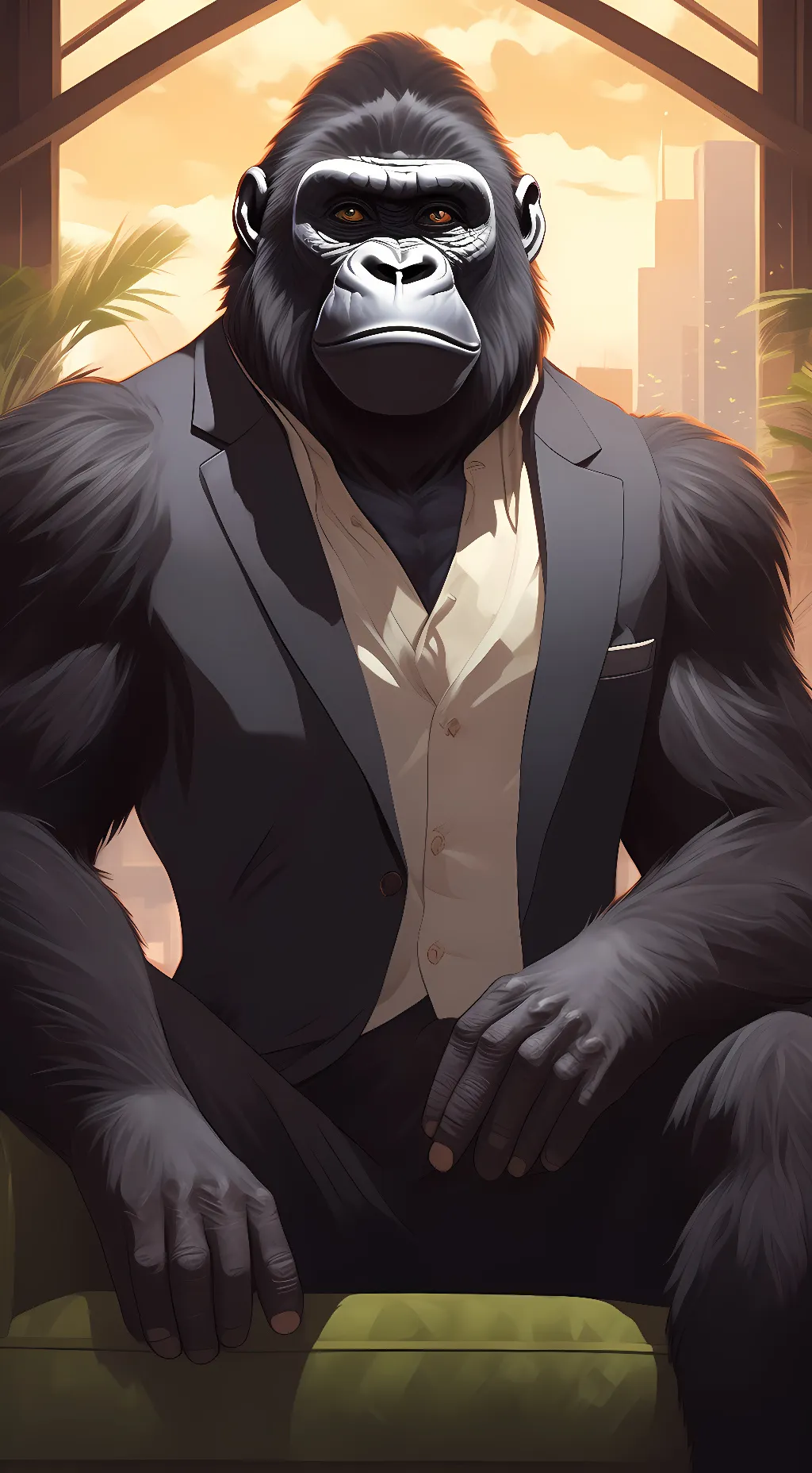ai character: Gorilla tag monke background