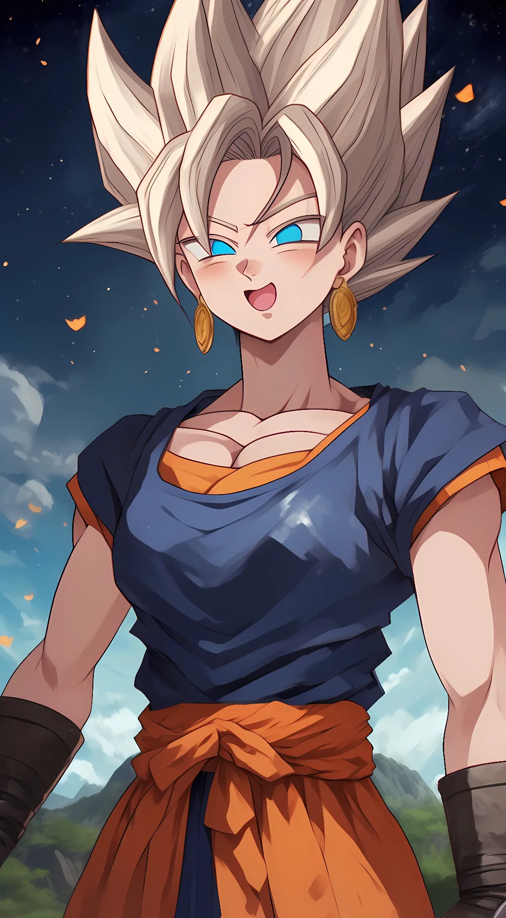 ai character: Female vegito background
