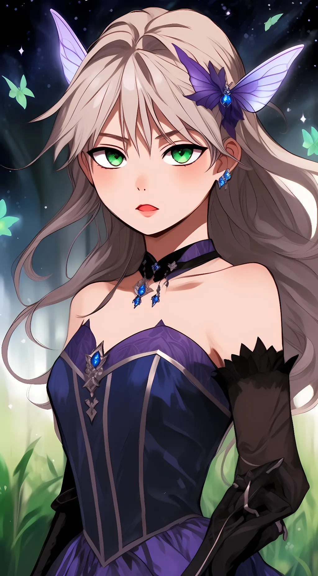 ai character: lavender  background