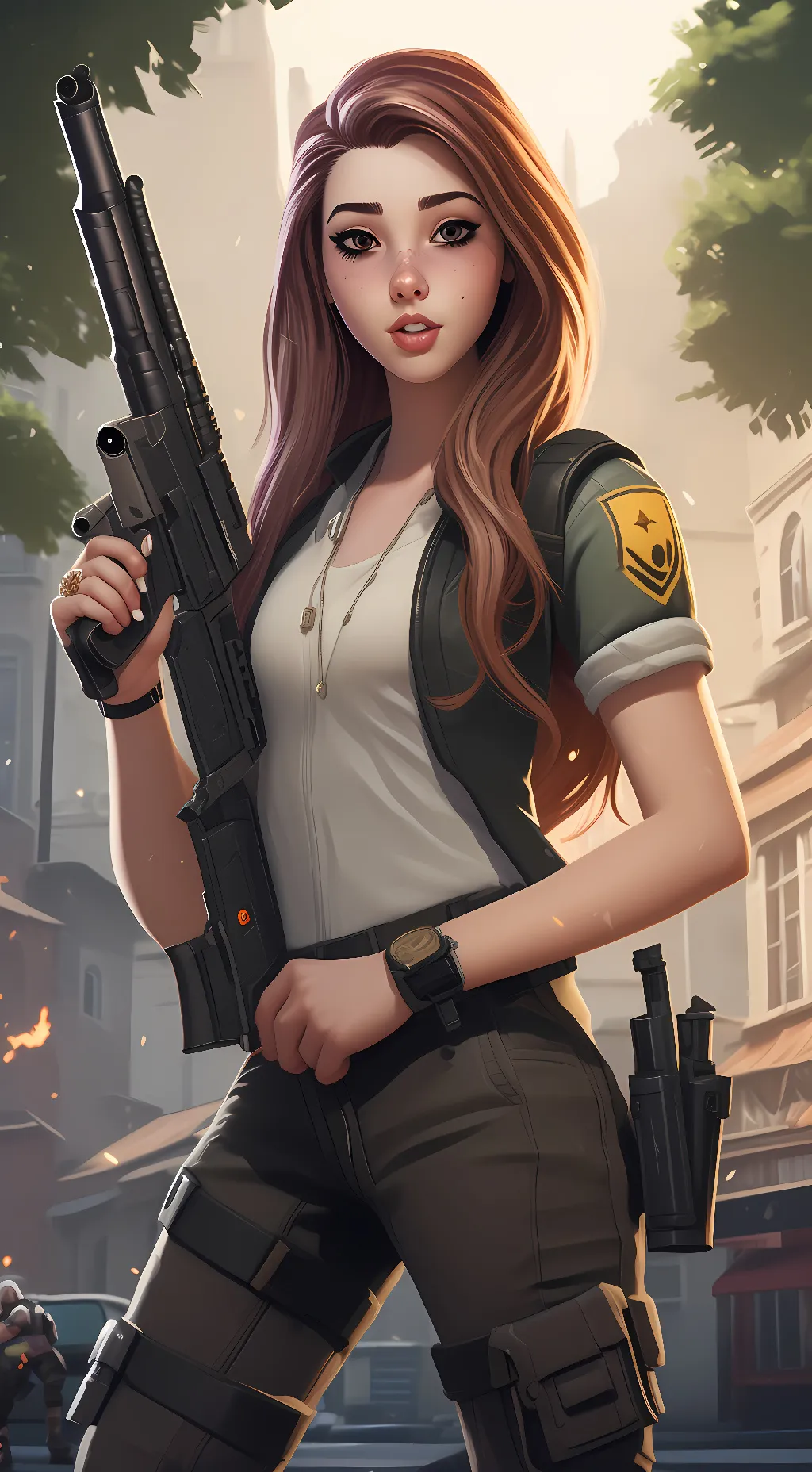 ai character: jaeny in fortnite  background