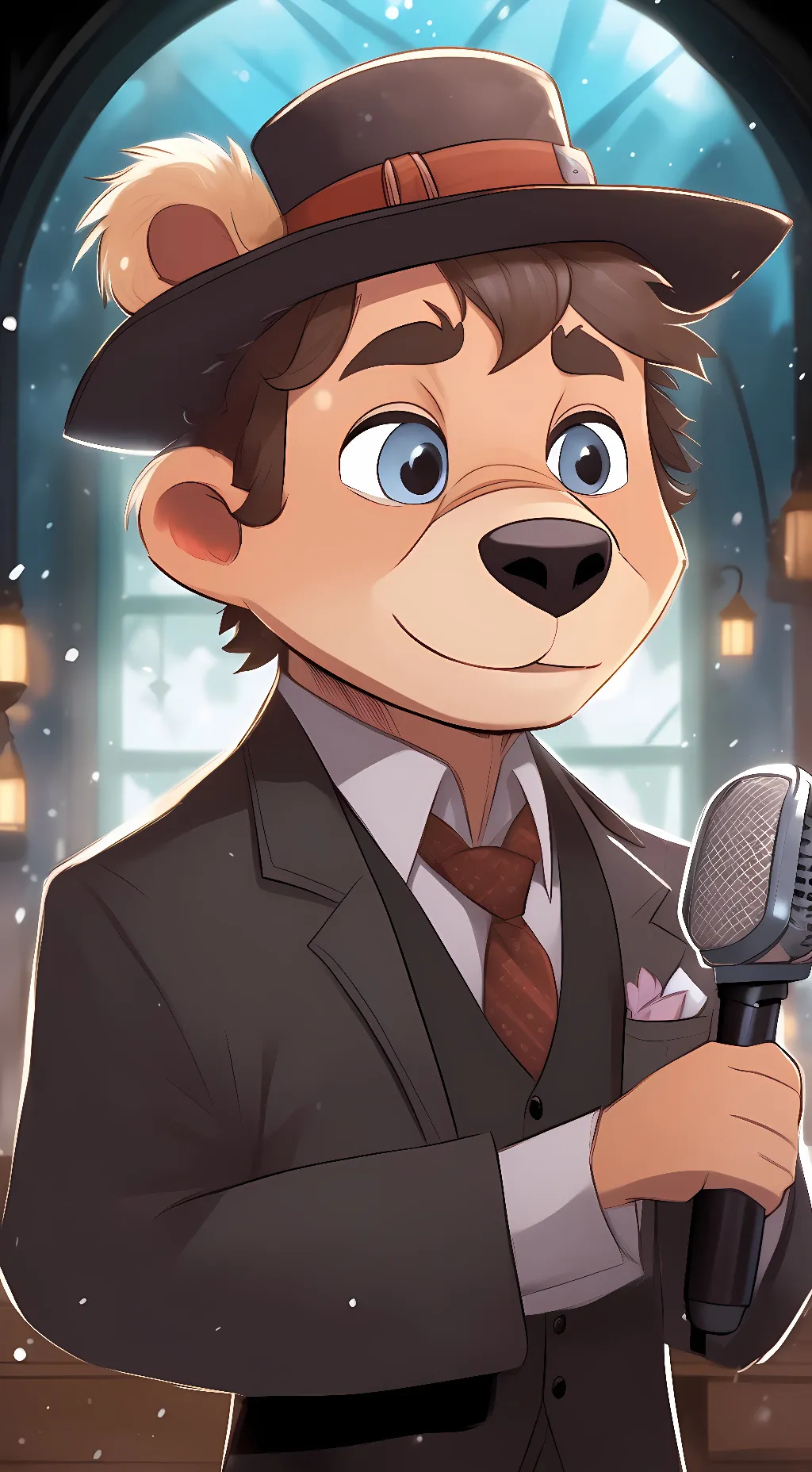 ai character: Freddy Fazbear background