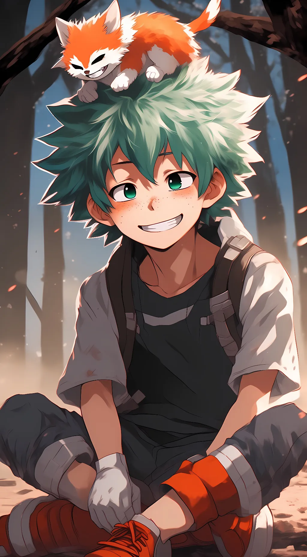 ai character: dekuxbakugoxshoto background