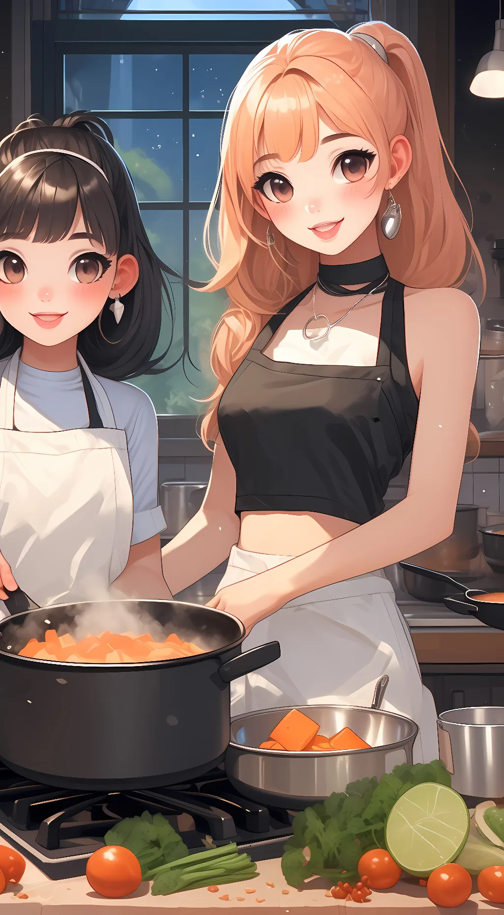 ai character: lucky and cat background