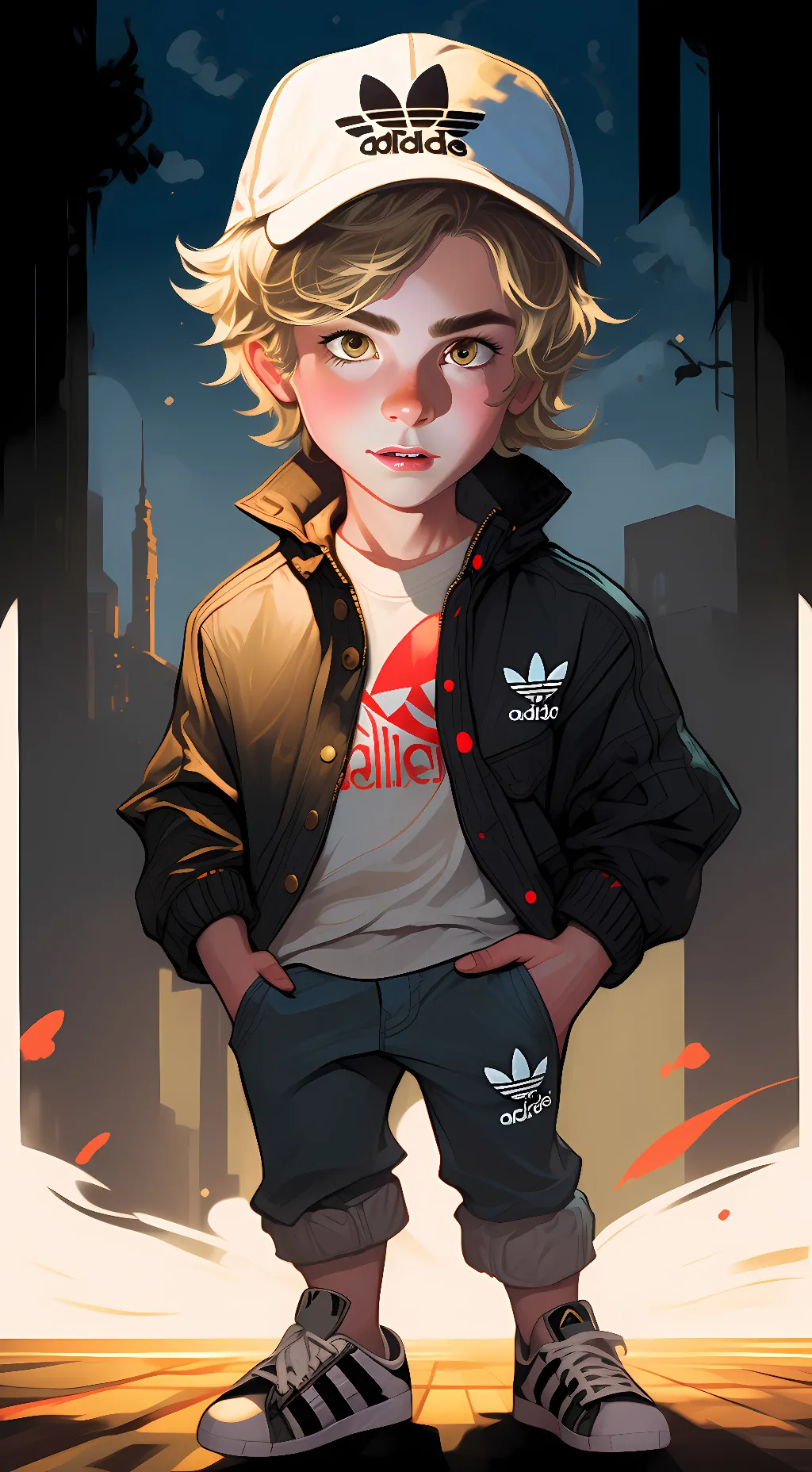 ai character: Hi boys background