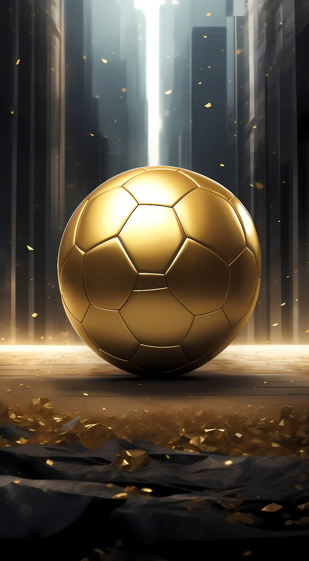 ai character: Golden Ball soccer background
