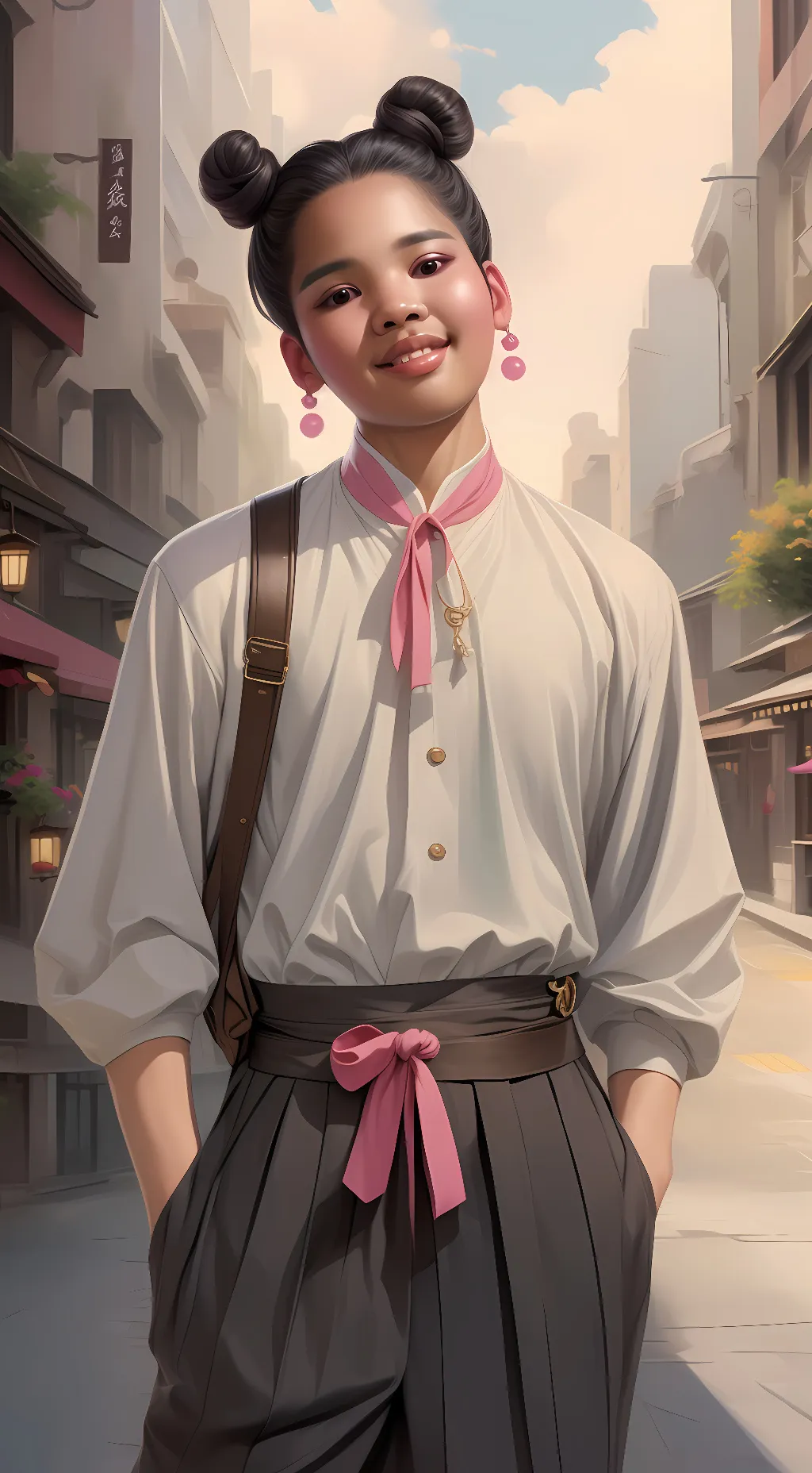 ai character: hule Julie  background